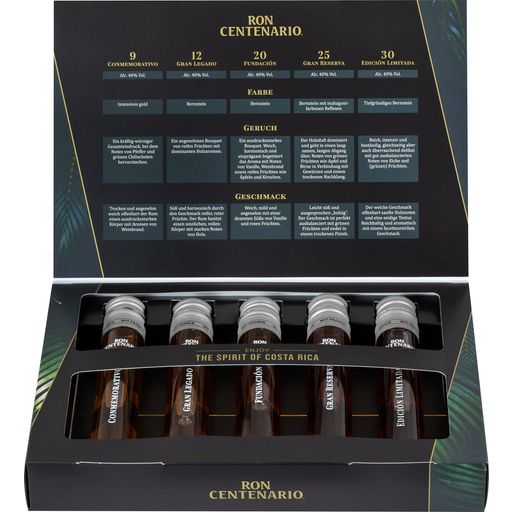 Rum Tasting Set 40 % vol. 5x0,05l Geschenkbox - 0,20 l
