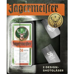 Jägermeister Set mit 2 Shotgläsern 35 % Vol.